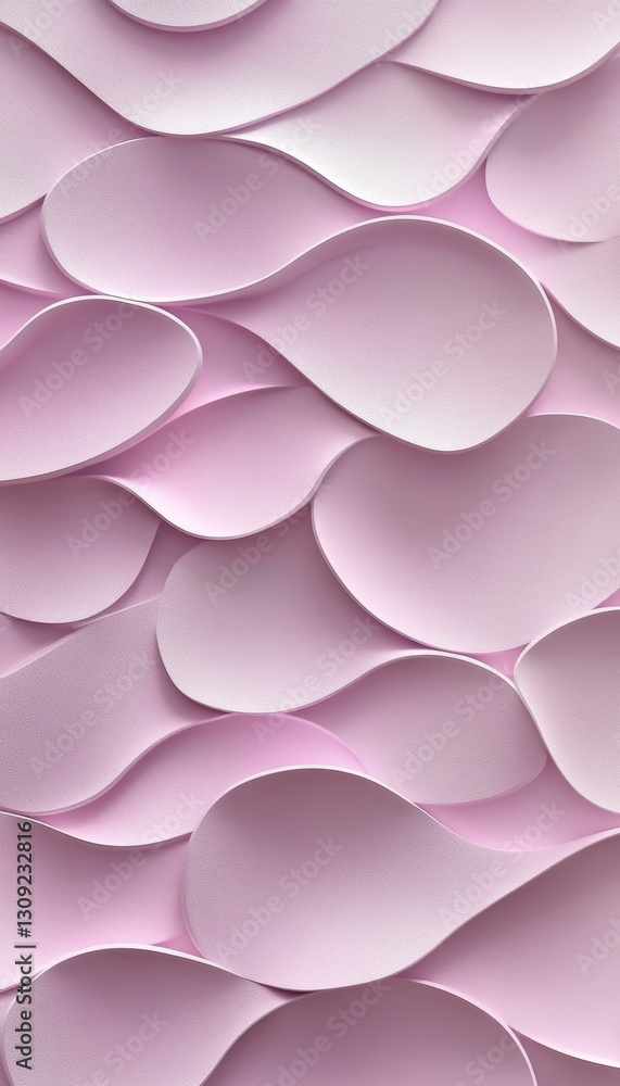 Poster seamless pastel lavender wave pattern. abstract 3d render. elegant minimalist soft background