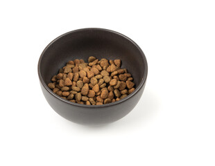 Dry pet food, dog kibble pile, puppy pellets, small canine protein croquette meal, animal food