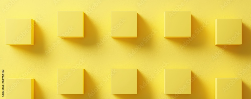 Aufkleber abstract yellow cubes geometric pattern background texture design