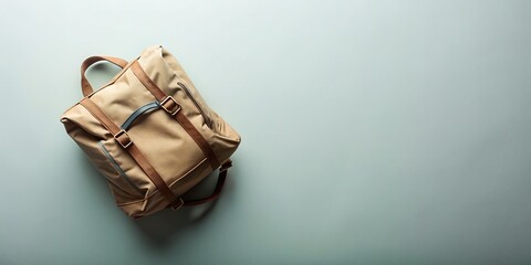 Aerial View of Bags: Clean, Minimal Product Photography Background
