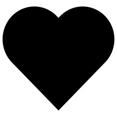 かわいいシンプルでおしゃれなハートのイラスト ブラック