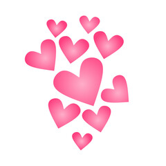 pink love icon vector simple design illustration/ valentine element 