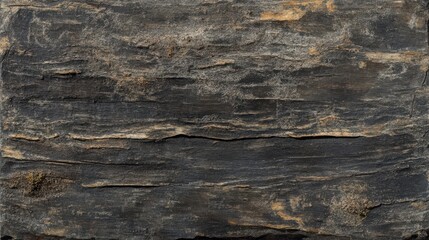 Fototapeta premium Textured dark stone surface with natural patterns and earthy tones
