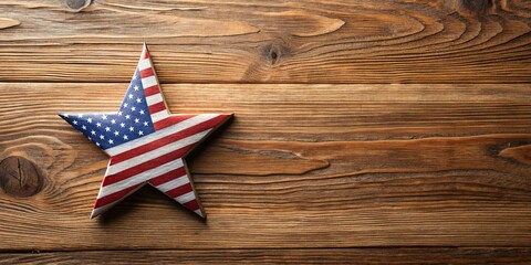 Obraz premium Eco-Friendly Stars & Stripes: Patriotism Meets Sustainability - Flat Lay Stock Photo