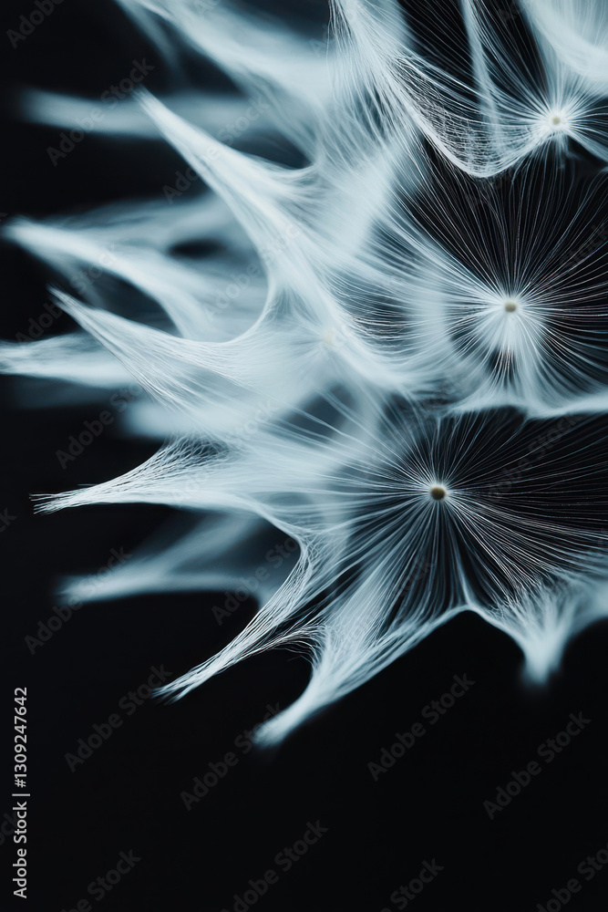 Poster exploring the ethereal symphony of light and texture in a captivating abstract composition