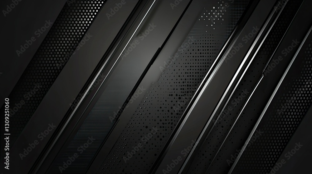 Poster A dynamic and dark futuristic background with smooth diagonal halftone lines creating depth and movement.