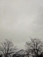 Yuzawa, Japan on a cold March day