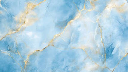 Elegant blue watercolor background with subtle golden veins and a refined cracked marble texture for a sophisticated look