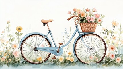 Fototapeta premium Hand-Painted Bicycle Decor
