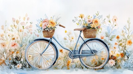 Hand-Painted Bicycle Decor