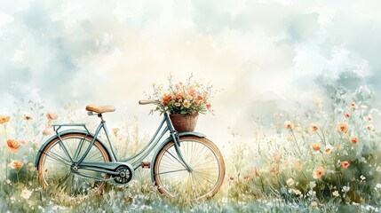 Fototapeta premium Hand-Painted Bicycle Decor