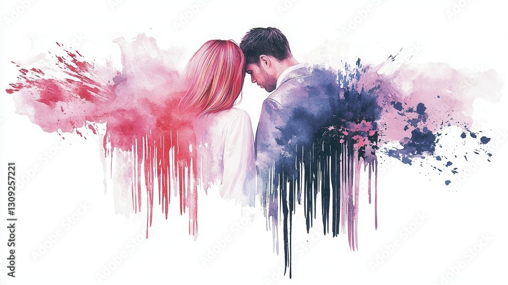 Poster beautifully chaotic abstract grunge artwork featuring vibrant color splashes and fluid textures this