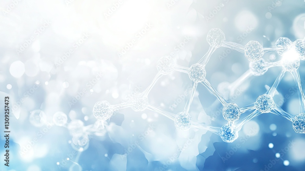 Poster a modern science and technology-inspired abstract background with white and blue tones and delicate 