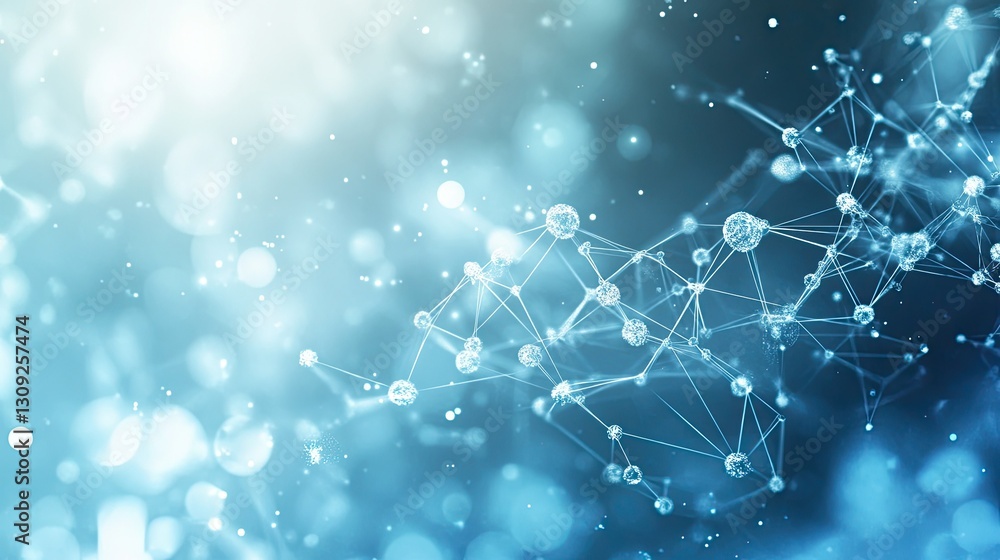 Poster a modern science and technology-inspired abstract background with white and blue tones and delicate 