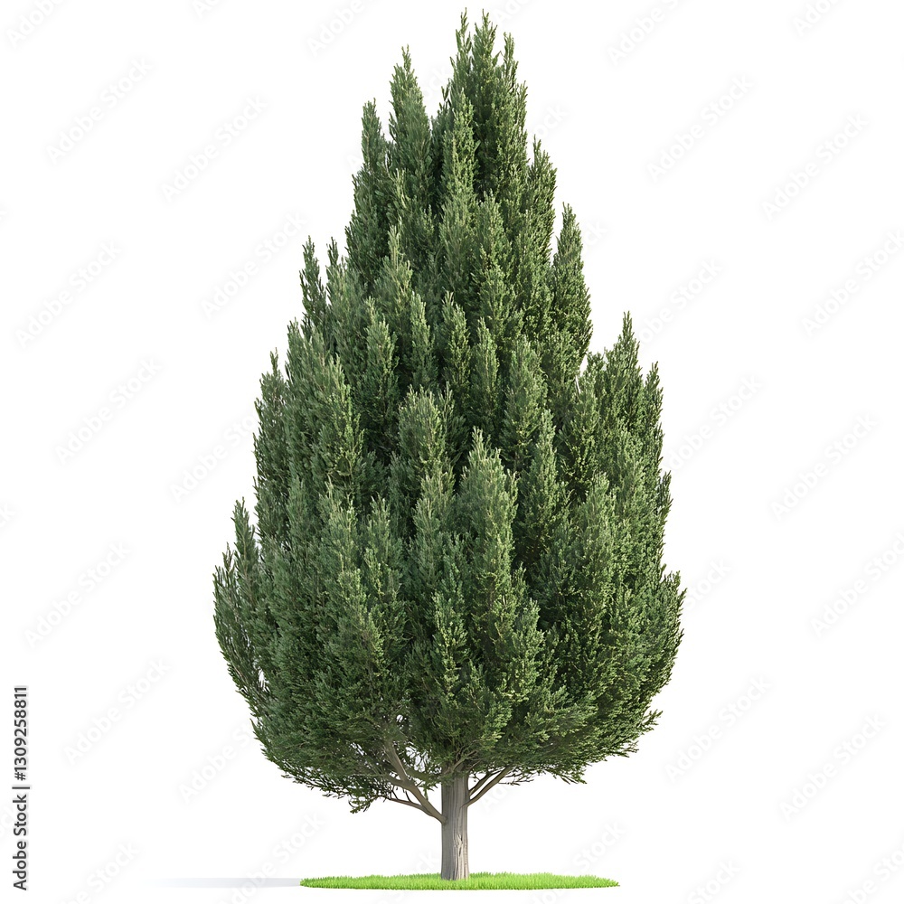 Poster isolated cypress tree: a majestic cypress tree stands alone against a backdrop, its lush green folia