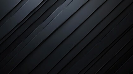 Obraz premium A sleek black abstract background with deep diagonal lines and a subtle gradient for a premium, modern look.