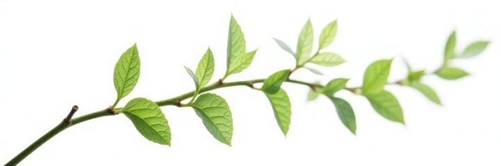 Fototapeta premium Delicate branch with intricate details isolated on white background, natural, nature
