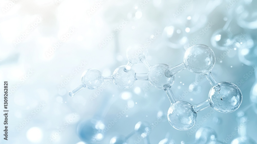 Aufkleber a soft white and light blue gradient medical background featuring floating molecular structures and 
