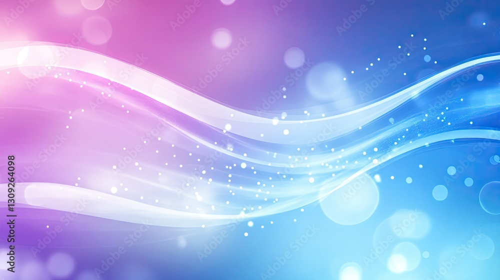 Poster a stylish abstract background featuring a smooth blue and purple gradient with dotted wavy patterns.
