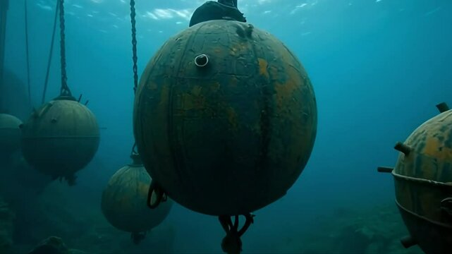 Underwater Naval Mines for Maritime Security and Defense