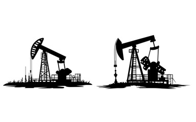 black of oil pumpjack rig gas fuel drilling