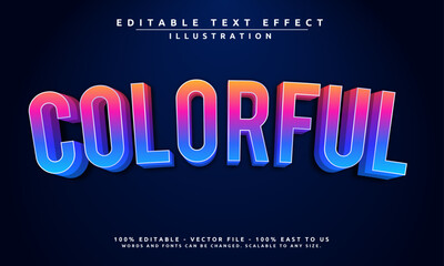 Fototapeta premium Editable text effect with a vibrant colorful theme. Bright, fun, and easy to customize for posters, banners, and more.