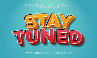 Editable text effect with a bold 'Stay Tuned' theme. Modern, eye-catching, and easy to customize for banners, promos, and more.