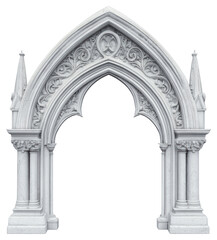 Naklejka premium PNG Gothic-style stone arch architecture medieval gothic.