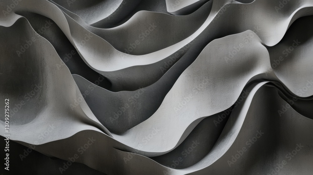 Poster flowing organic marble texture with smooth curves and subtle neutral color variations.