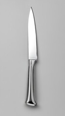 Modern Knife on Gray Background