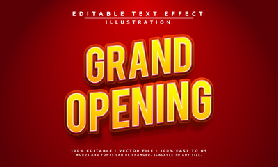 editable text effect with a bold 'Grand Opening' theme. Elegant, eye-catching, and easy to customize for banners, posters, and more.