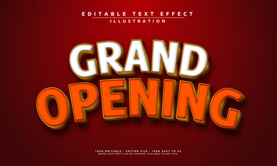 editable text effect with a bold 'Grand Opening' theme. Elegant, eye-catching, and easy to customize for banners, posters, and more.
