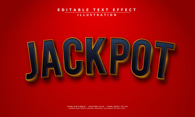 Editable text effect with a bold 'Jackpot' theme. Eye-catching, vibrant, and easy to customize for casino, gaming, and more.