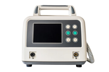 Fototapeta premium Medical device with a screen isolated with transparent background