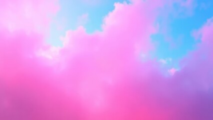 Fototapeta premium Cloudy pink mist background with soft blue bokeh and purple gradient illumination, gradient, bokeh
