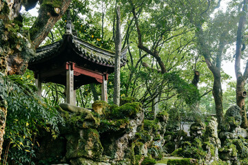 traditional Chinese garden scenery at Tianyi Pavilion Museum Scenic Area, ,Haishu District, Ningbo City, Zhejiang Province, China