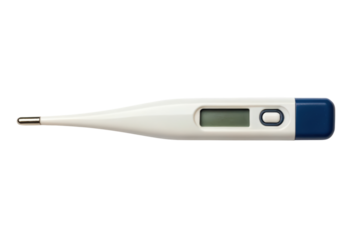 Digital thermometer for body temperature isolated with transparent background