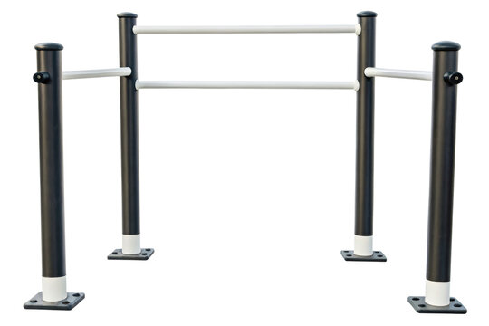 Outdoor Parallel Bars for Fitness and Exercise isolated with transparent background