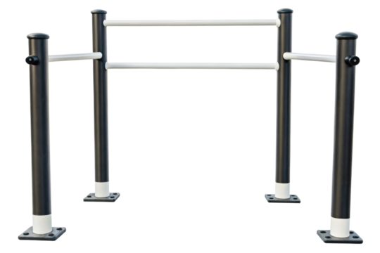 Outdoor Parallel Bars for Fitness and Exercise isolated with transparent background