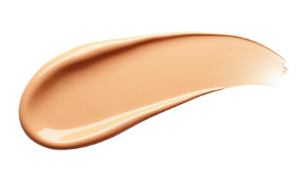 Luxurious tan foundation smear, a creamy texture closeup for beauty concept