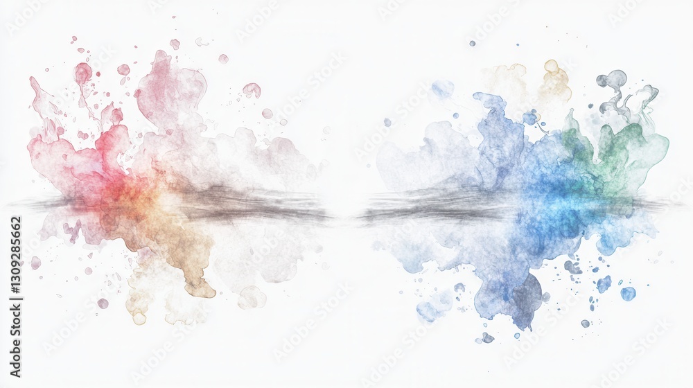 Poster stunning abstract grunge artwork featuring vibrant color splashes blurred fluid textures and dynamic