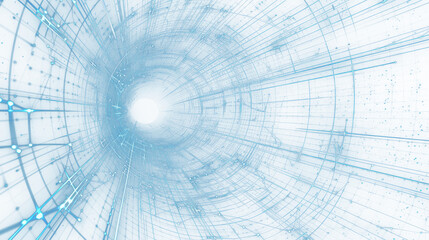 Obraz premium PNG Structure of space-time technology light lines.