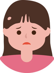 sad Girl Illustration Alopecia Areata