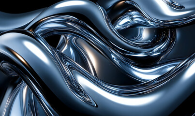 Abstract metallic flow design
