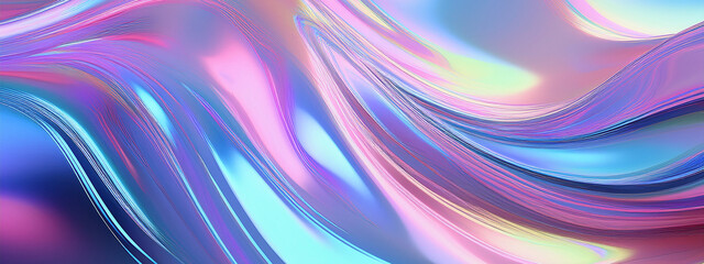 Obraz premium Holographic Gradient Texture – Shimmering Futuristic Background