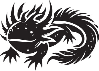 axolotl clip art vector, axolotl silhouette vector, axolotl vector illustration, axolotl logo vector, axolotl vector icon, axolotl silhouette vector isolated on white background full body