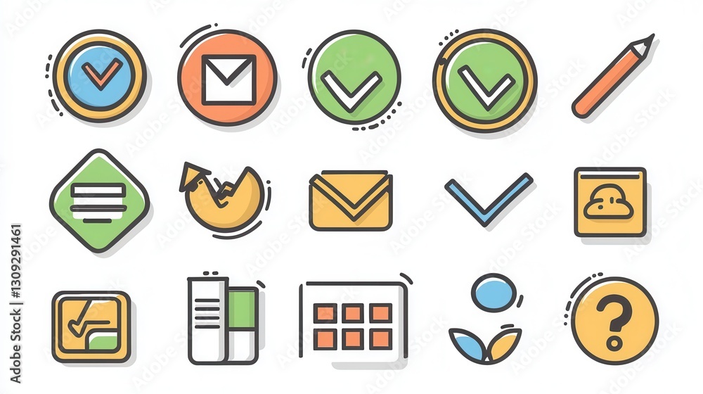 Poster this image presents a unique set of 15 minimalist outline icons that illustrate a variety of web and