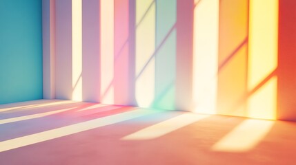 Sunlight breaking into prismatic colors in a minimalist setting.
