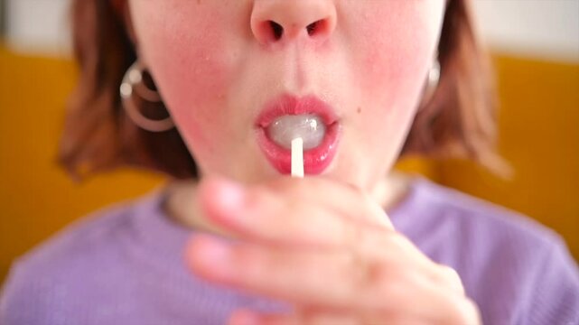 Joyful moments of childhood with a sweet lollipop treat