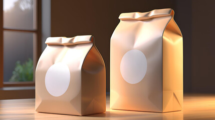 Food Bag Mockup with blank label